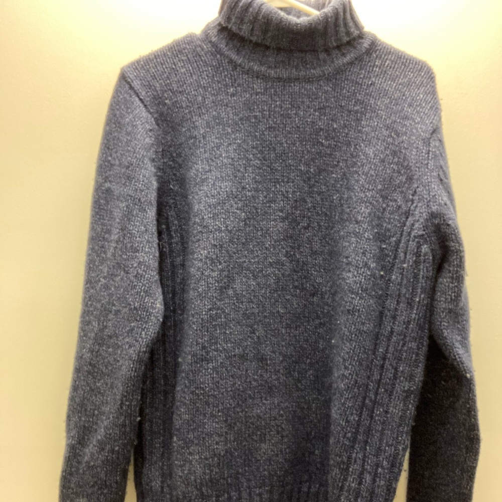 Navy wool turtleneck